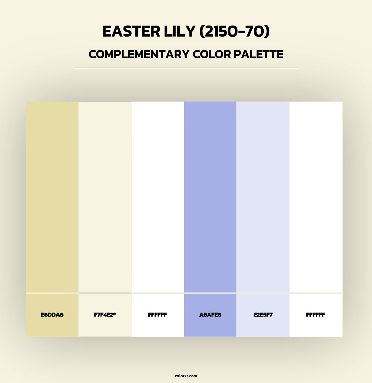 Easter Lily (2150-70) - Complementary Color Palette