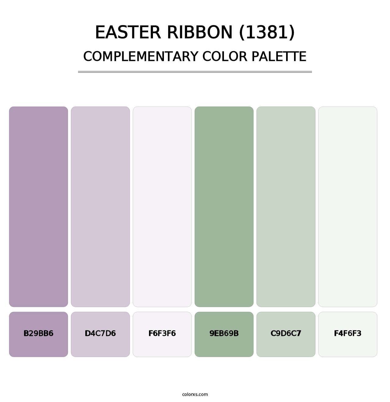 Easter Ribbon (1381) - Complementary Color Palette