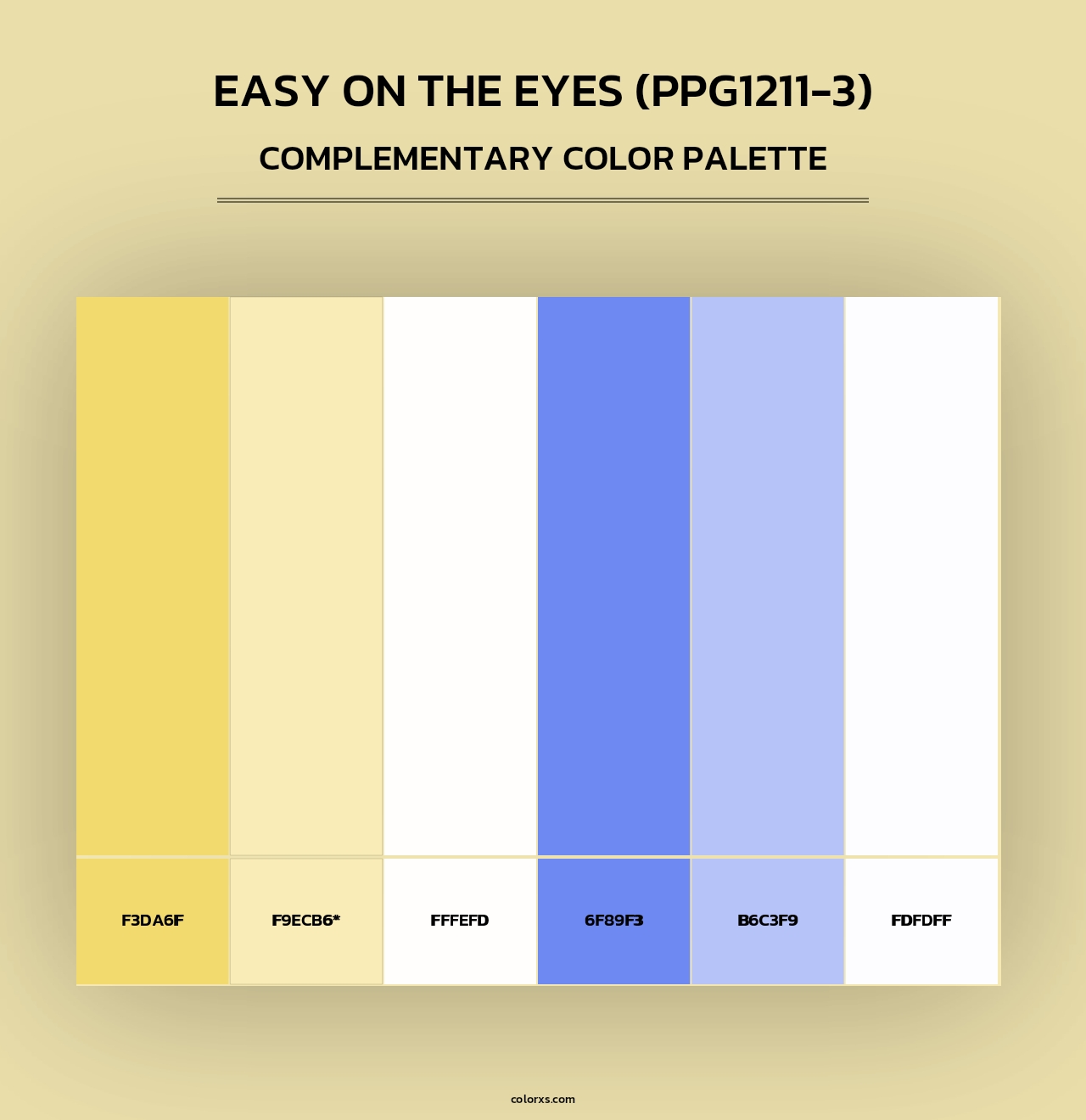 Easy On The Eyes (PPG1211-3) - Complementary Color Palette