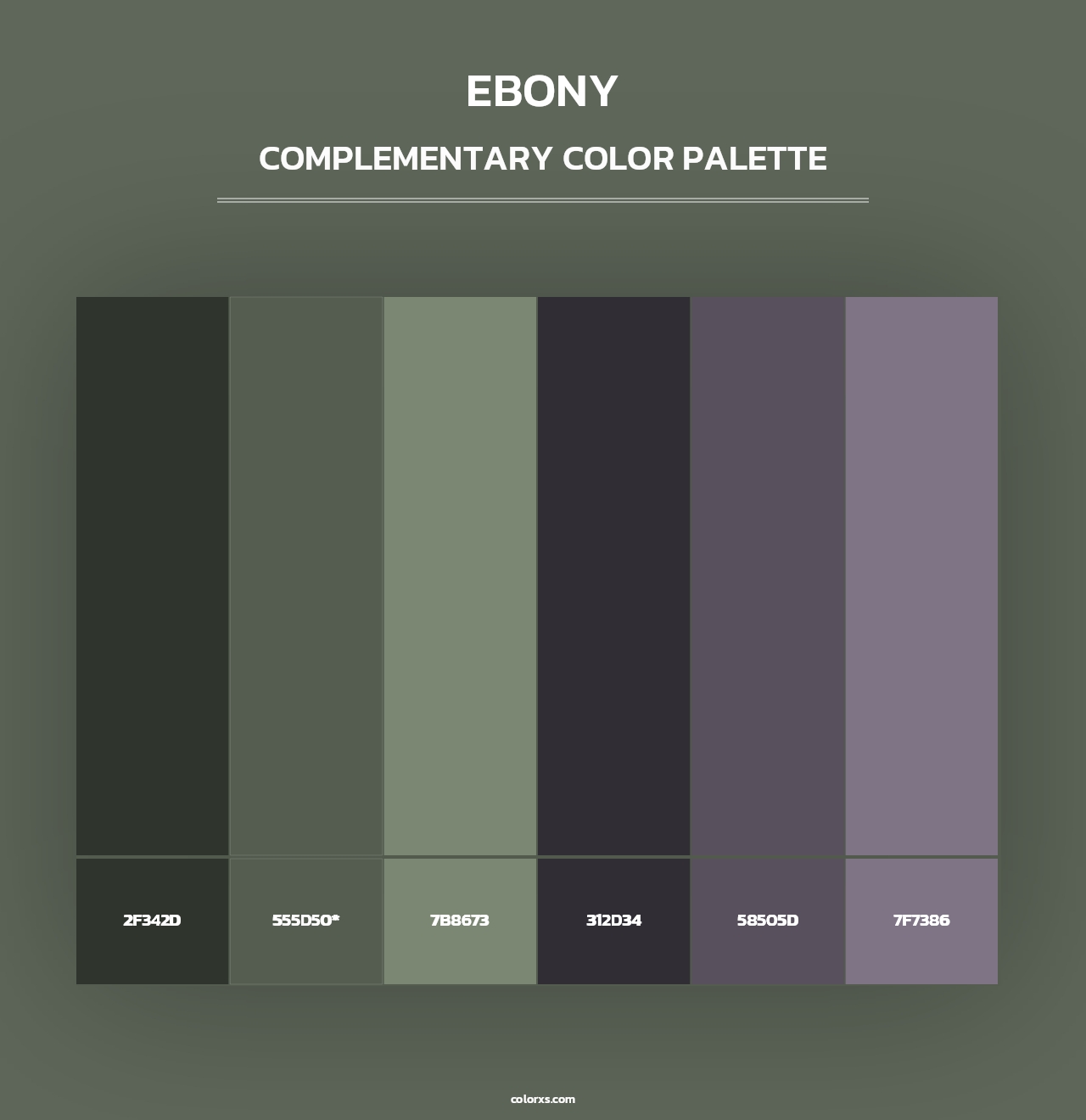 Ebony - Complementary Color Palette