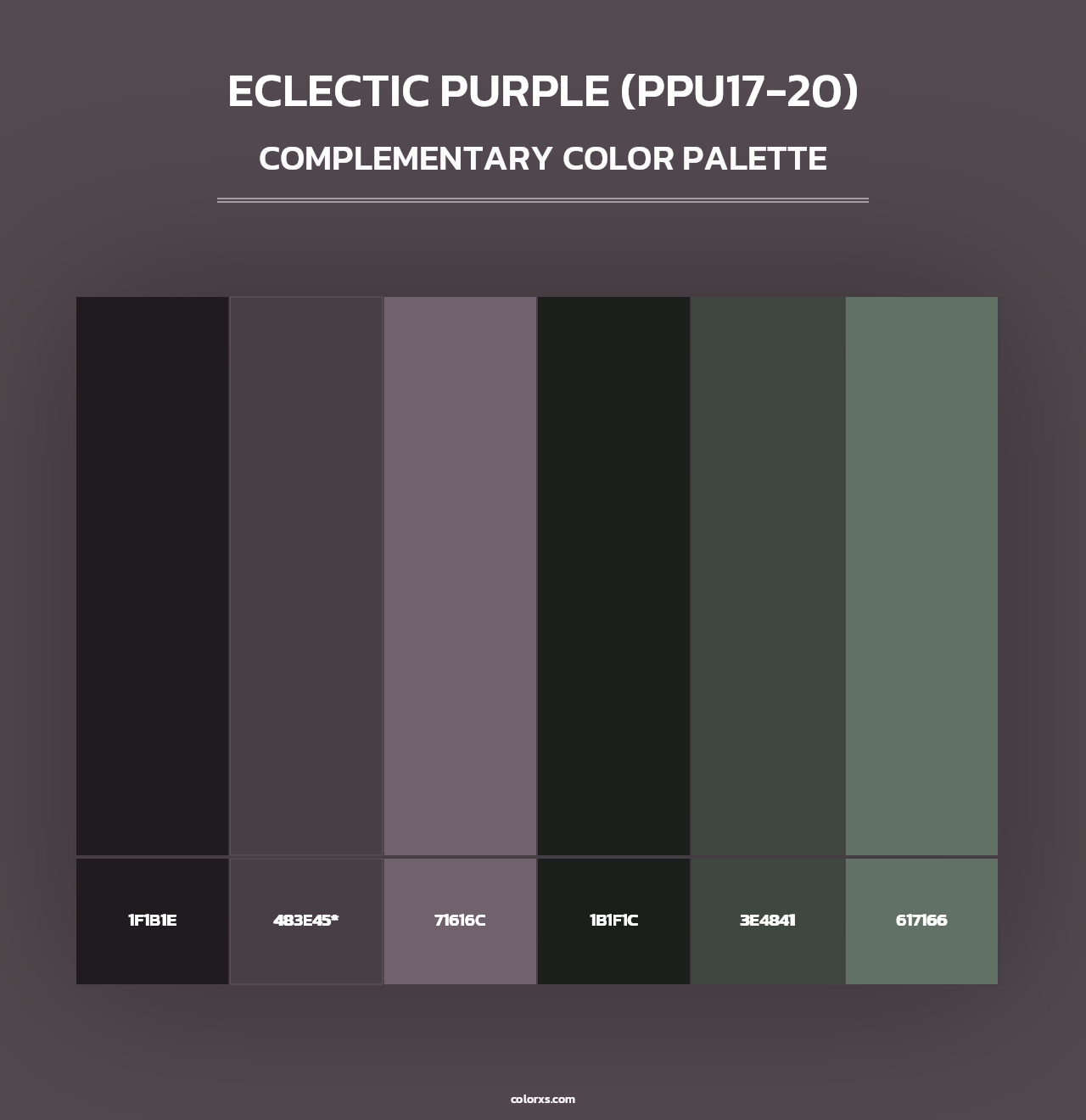 Eclectic Purple (PPU17-20) - Complementary Color Palette