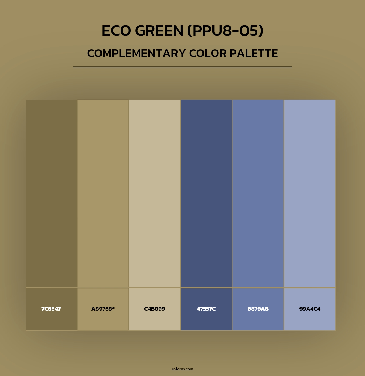 Eco Green (PPU8-05) - Complementary Color Palette