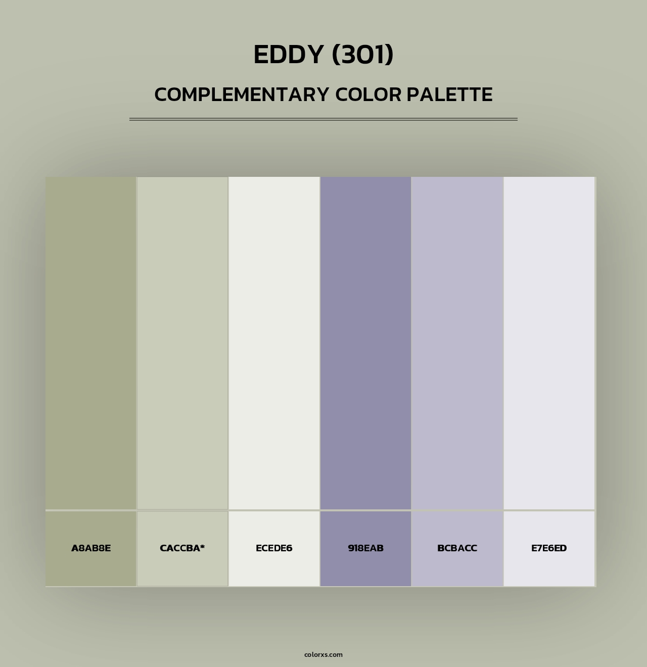 Eddy (301) - Complementary Color Palette