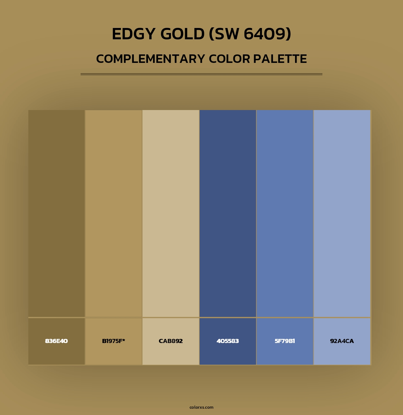 Edgy Gold (SW 6409) - Complementary Color Palette