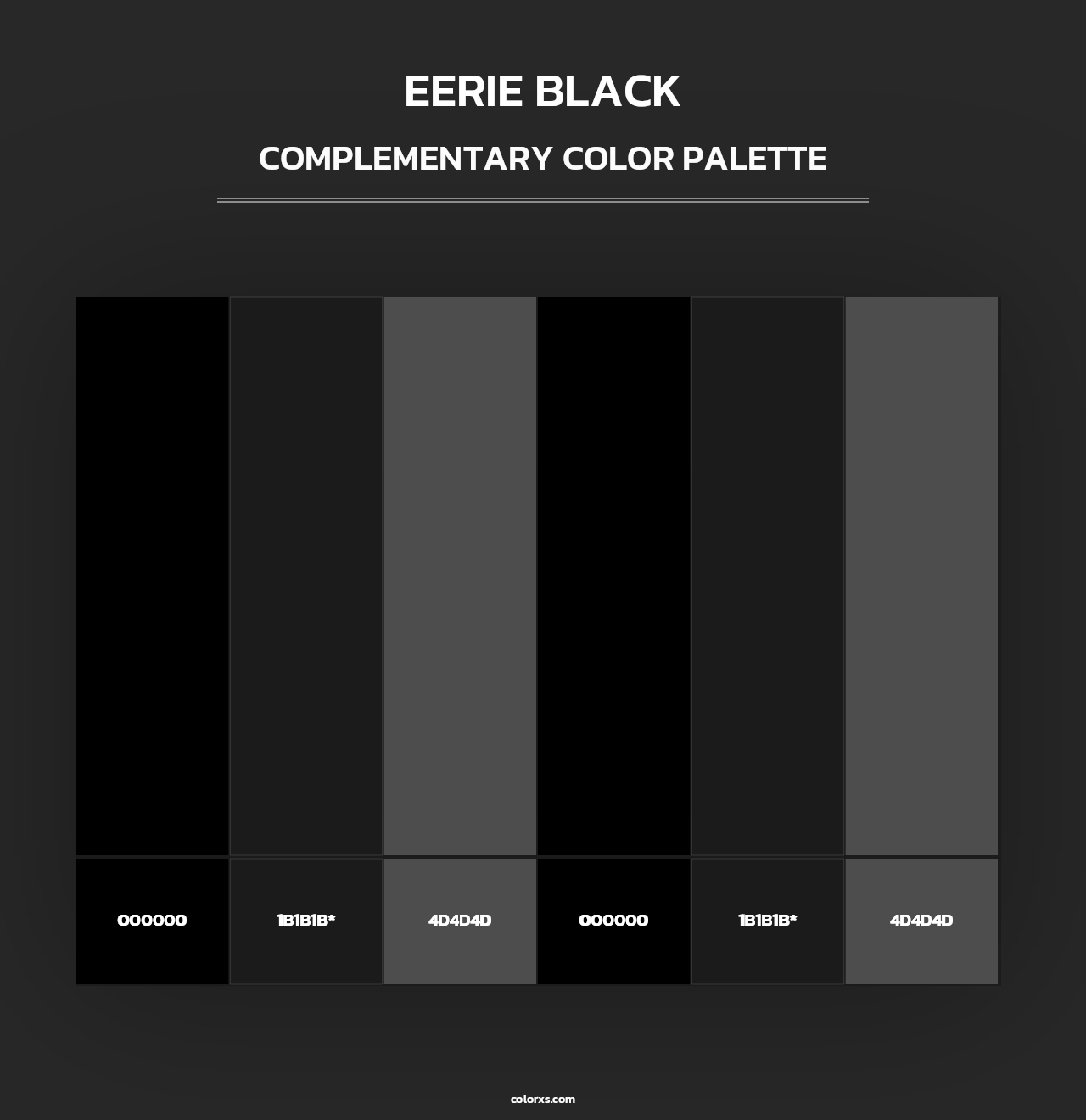 Eerie Black - Complementary Color Palette