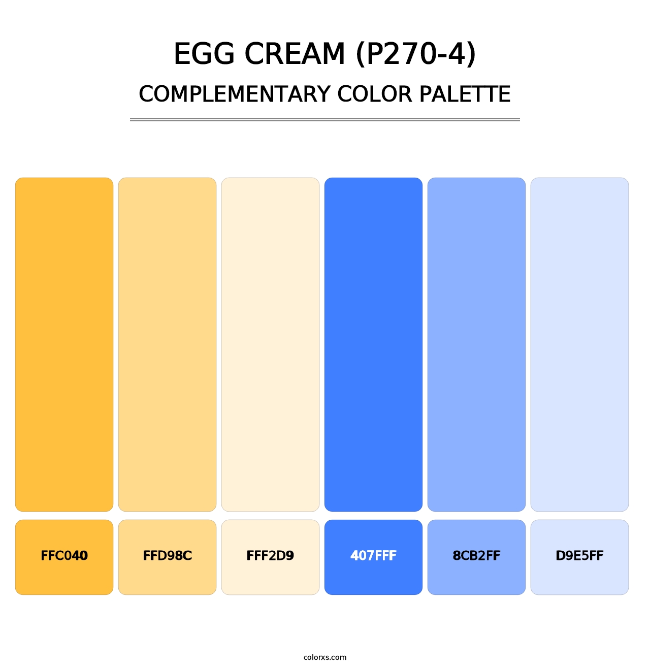 Egg Cream (P270-4) - Complementary Color Palette