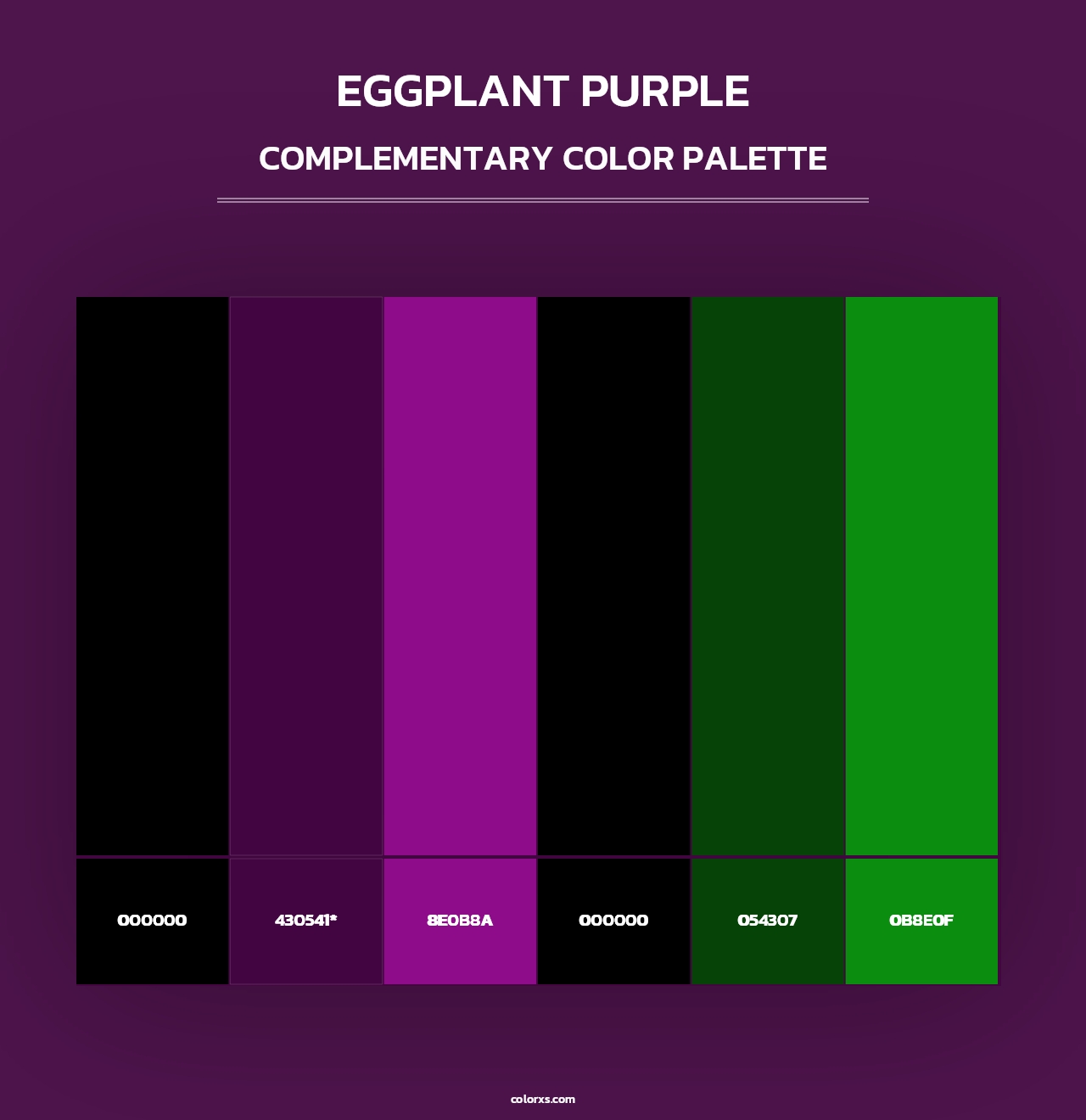 Eggplant Purple - Complementary Color Palette