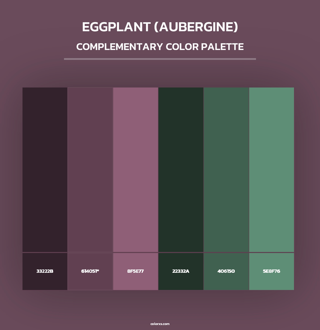 Eggplant (Aubergine) color palettes
