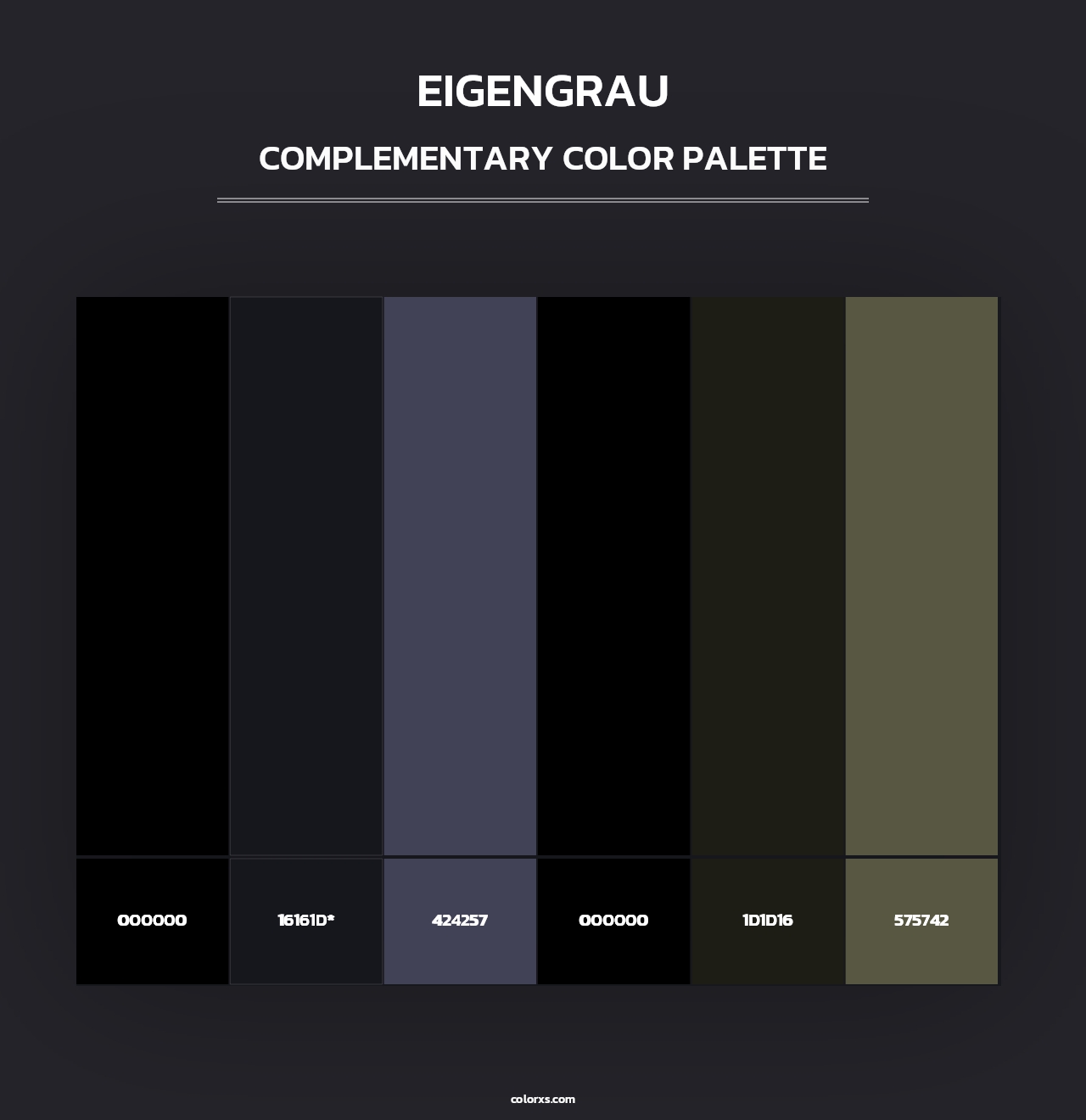 Eigengrau - Complementary Color Palette