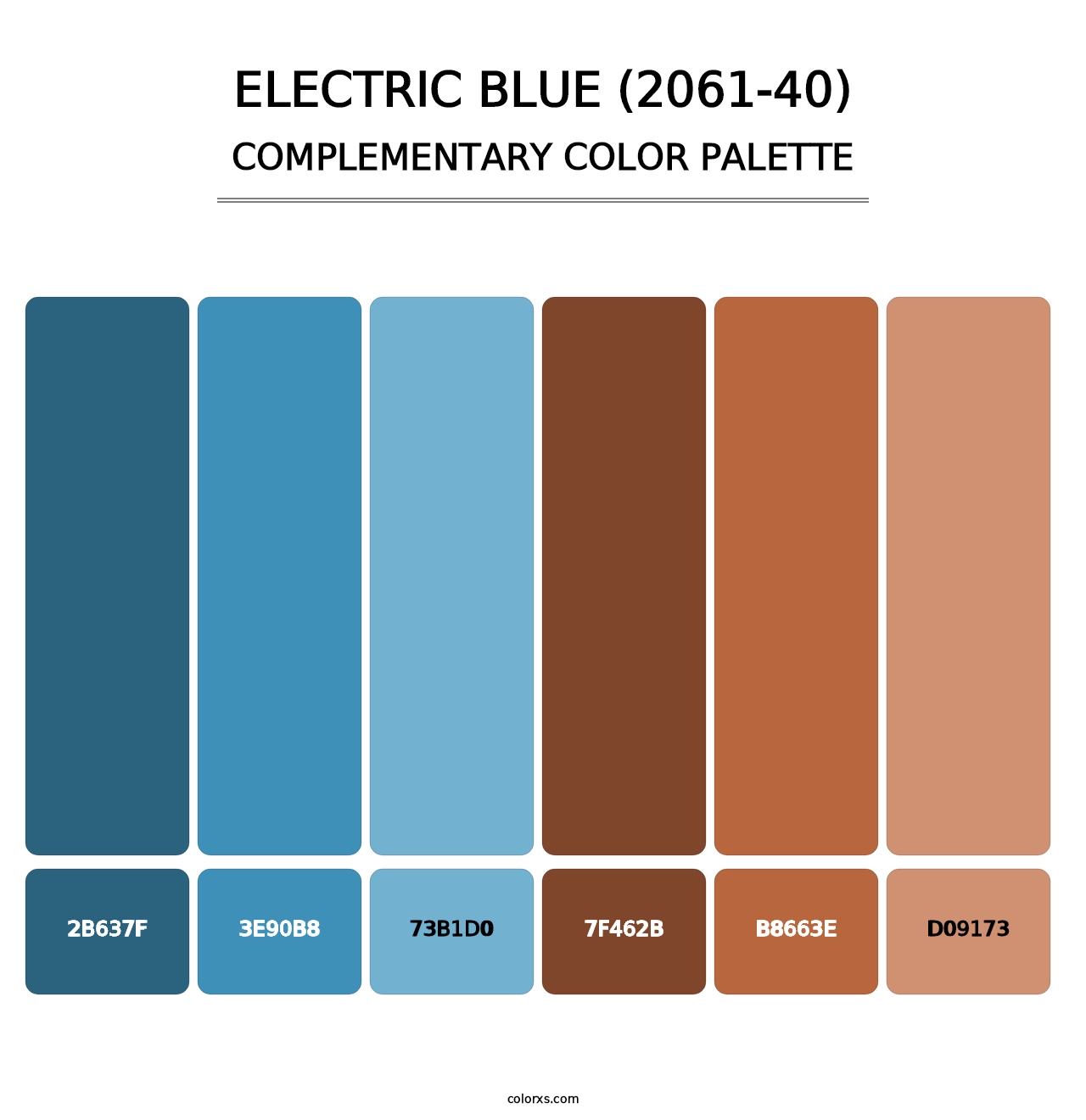 Electric Blue (2061-40) - Complementary Color Palette