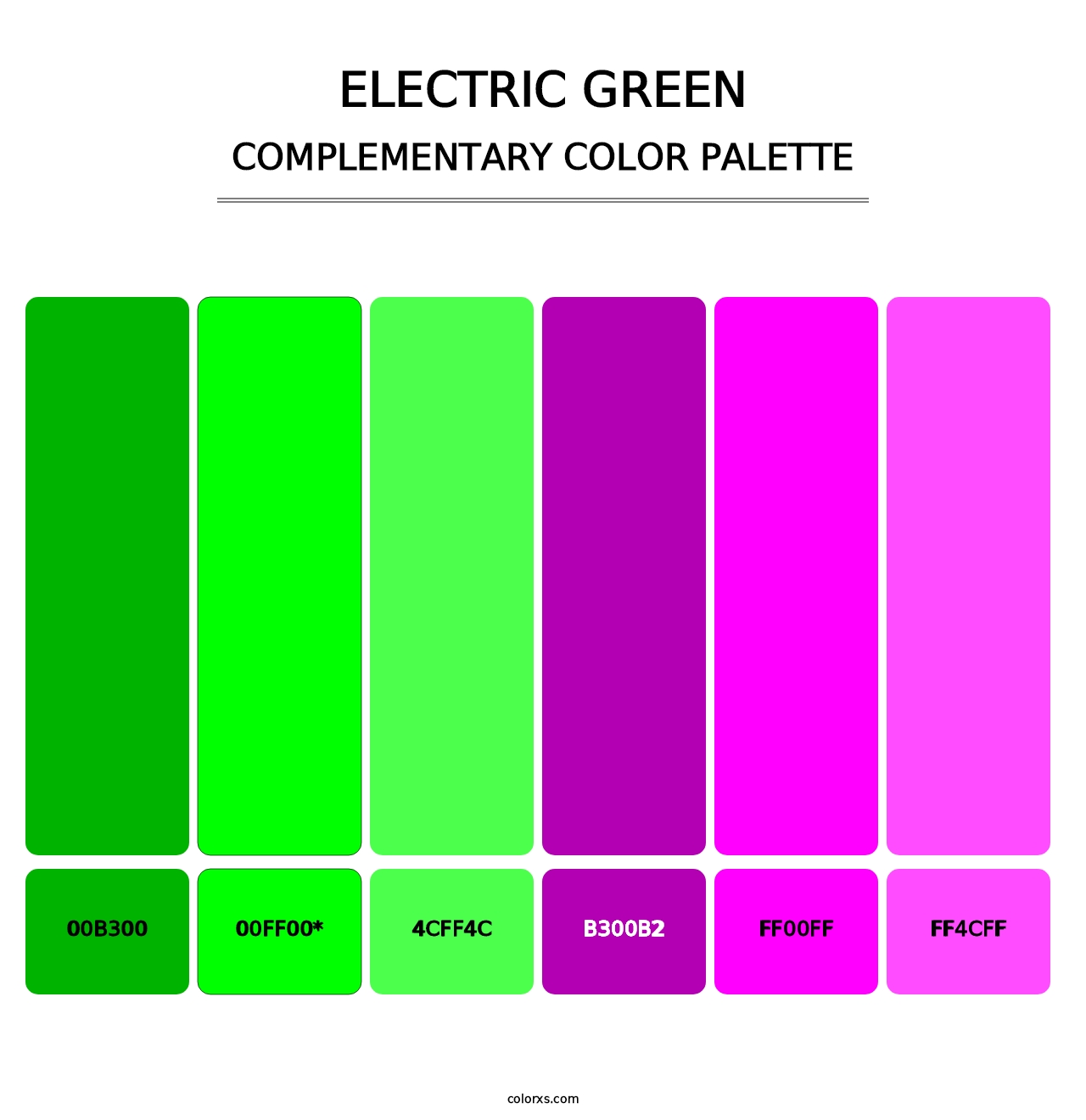 Electric Green - Complementary Color Palette