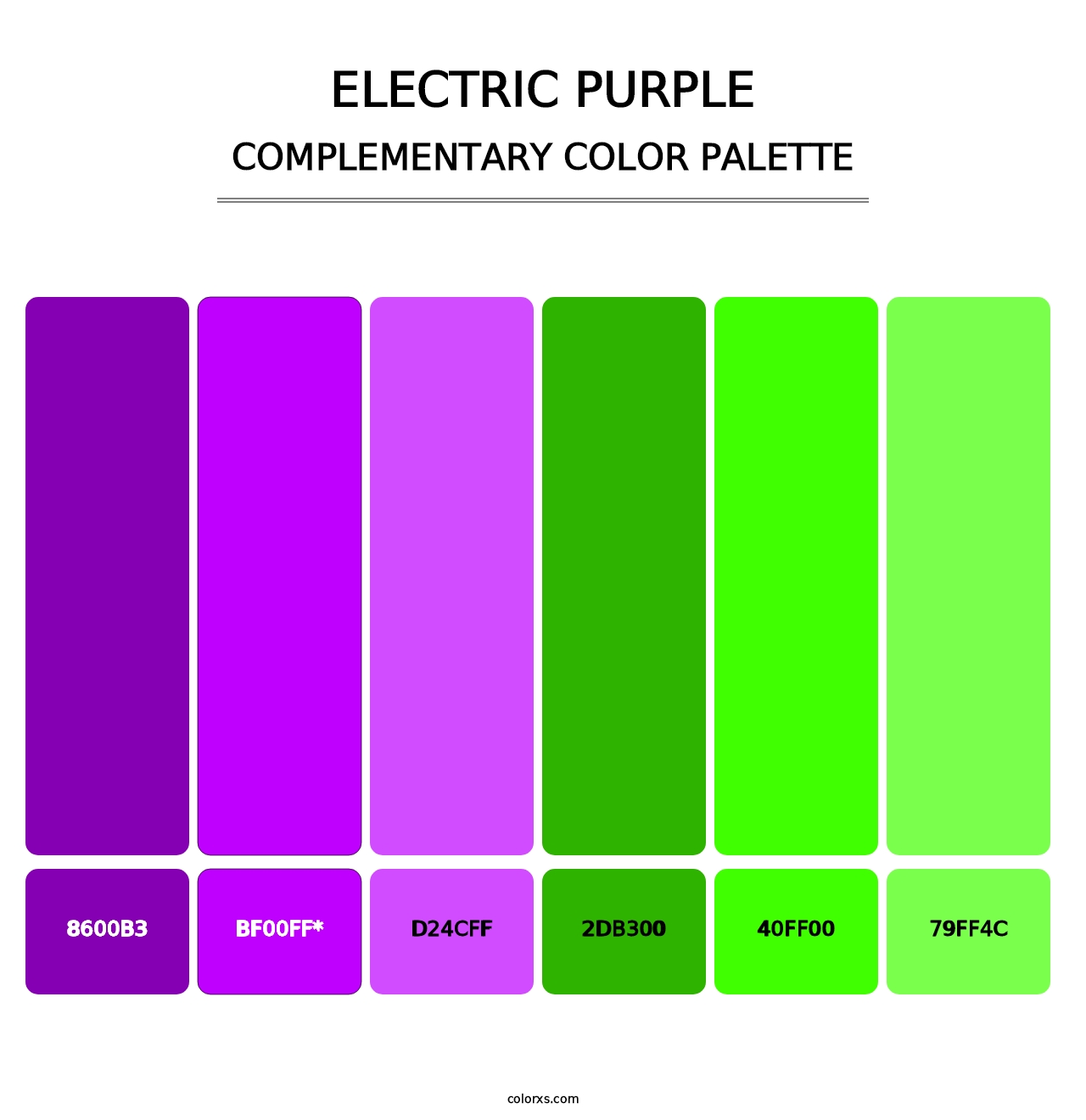 Electric Purple - Complementary Color Palette