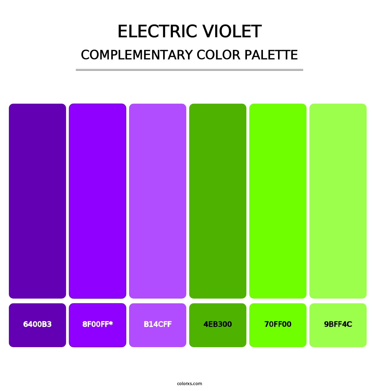 Electric Violet - Complementary Color Palette