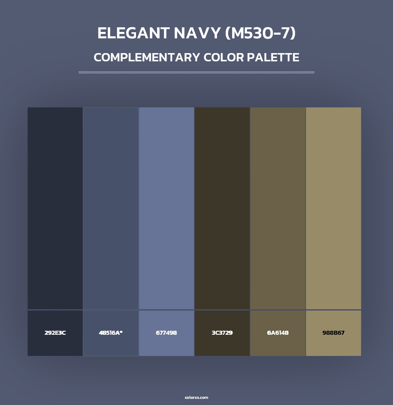 Elegant Navy (M530-7) - Complementary Color Palette