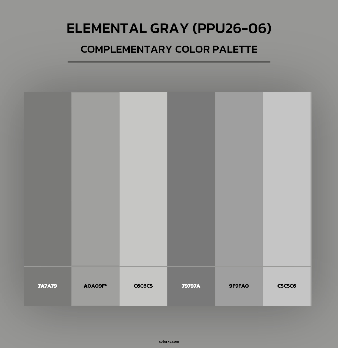 Elemental Gray (PPU26-06) - Complementary Color Palette