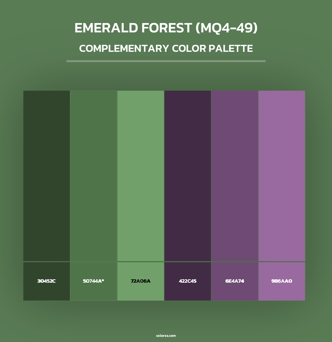 Emerald Forest (MQ4-49) - Complementary Color Palette