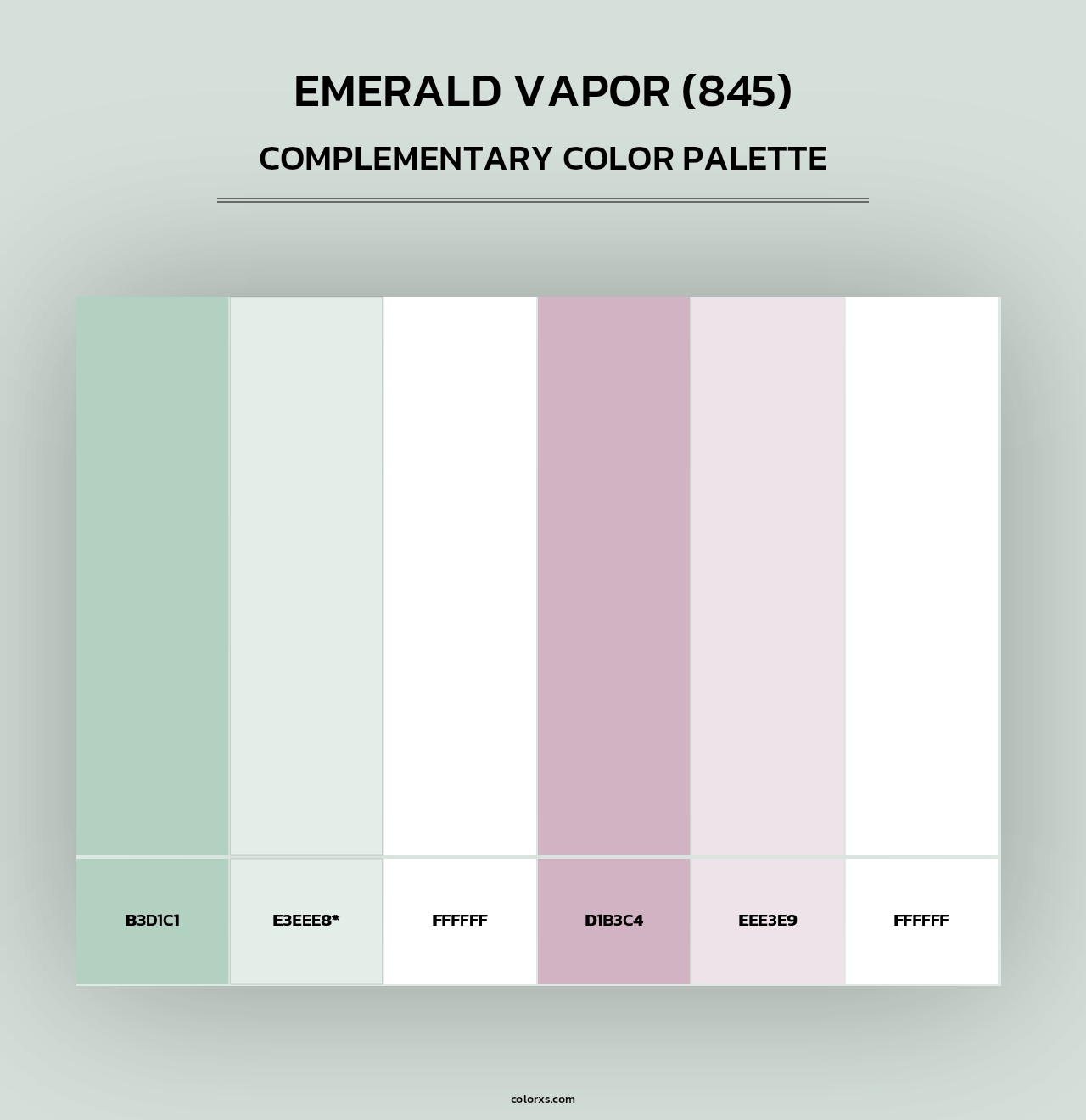 Emerald Vapor (845) - Complementary Color Palette