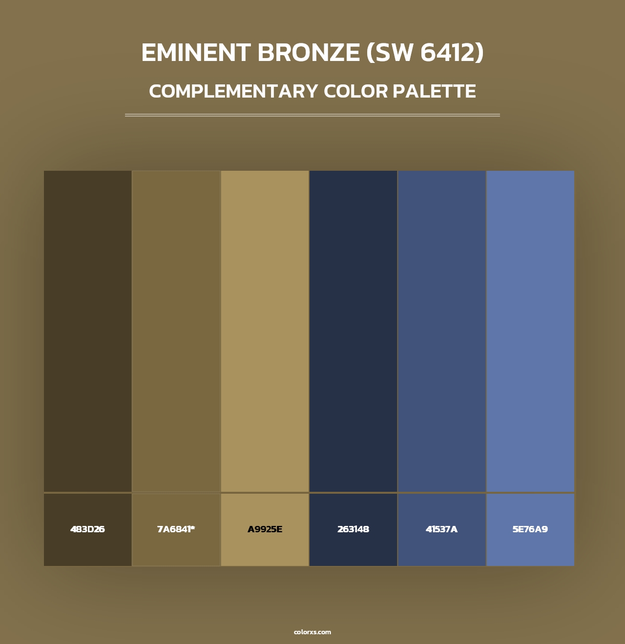 Eminent Bronze (SW 6412) - Complementary Color Palette