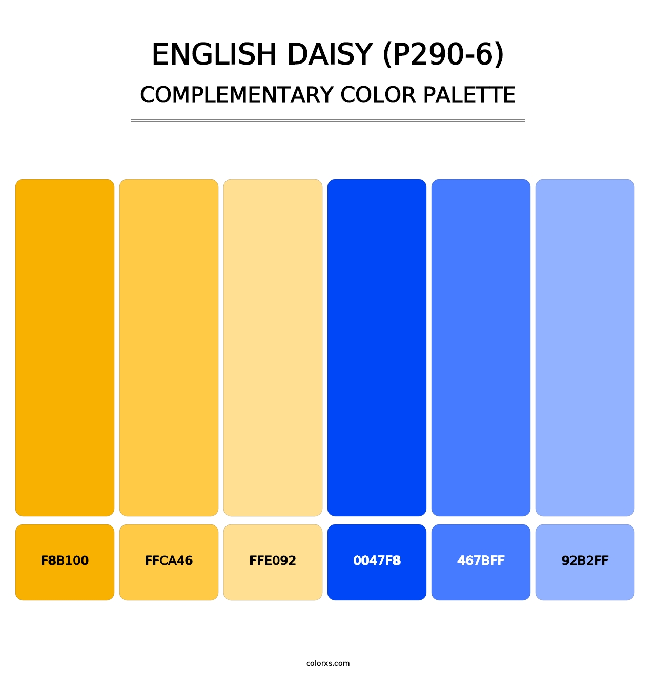 English Daisy (P290-6) - Complementary Color Palette