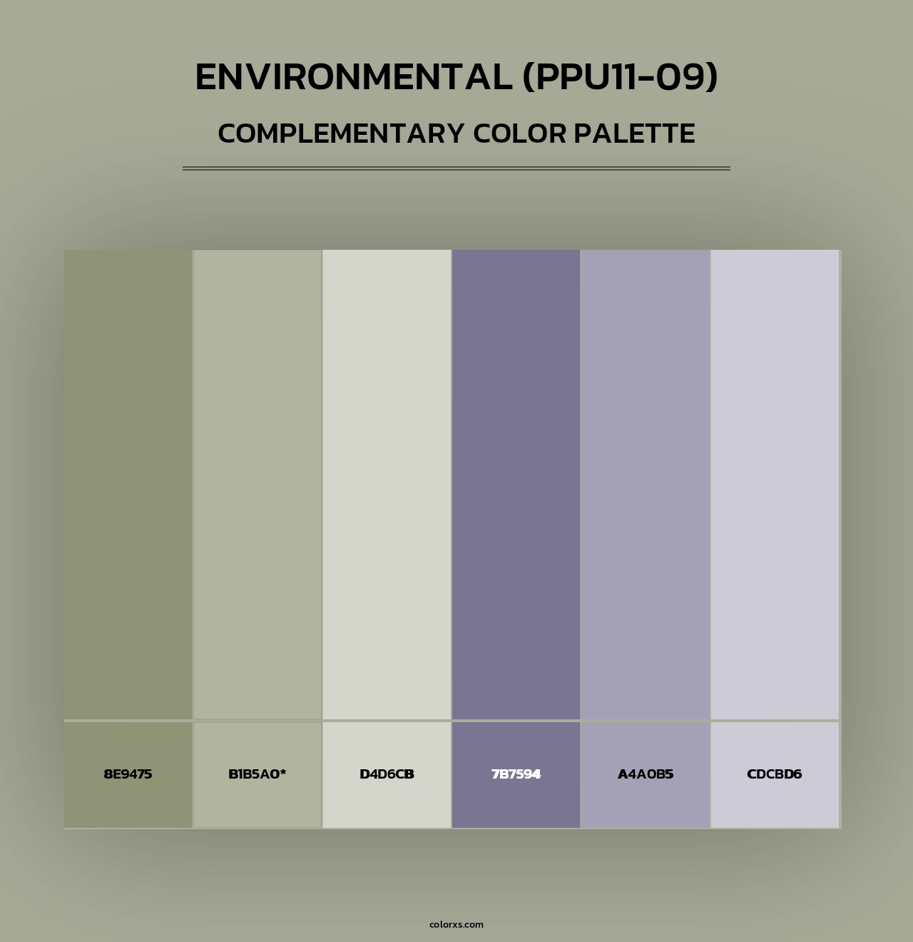 Environmental (PPU11-09) - Complementary Color Palette