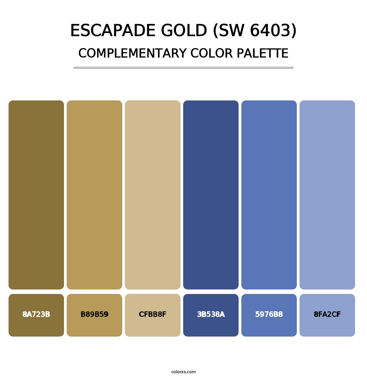 Escapade Gold (SW 6403) - Complementary Color Palette