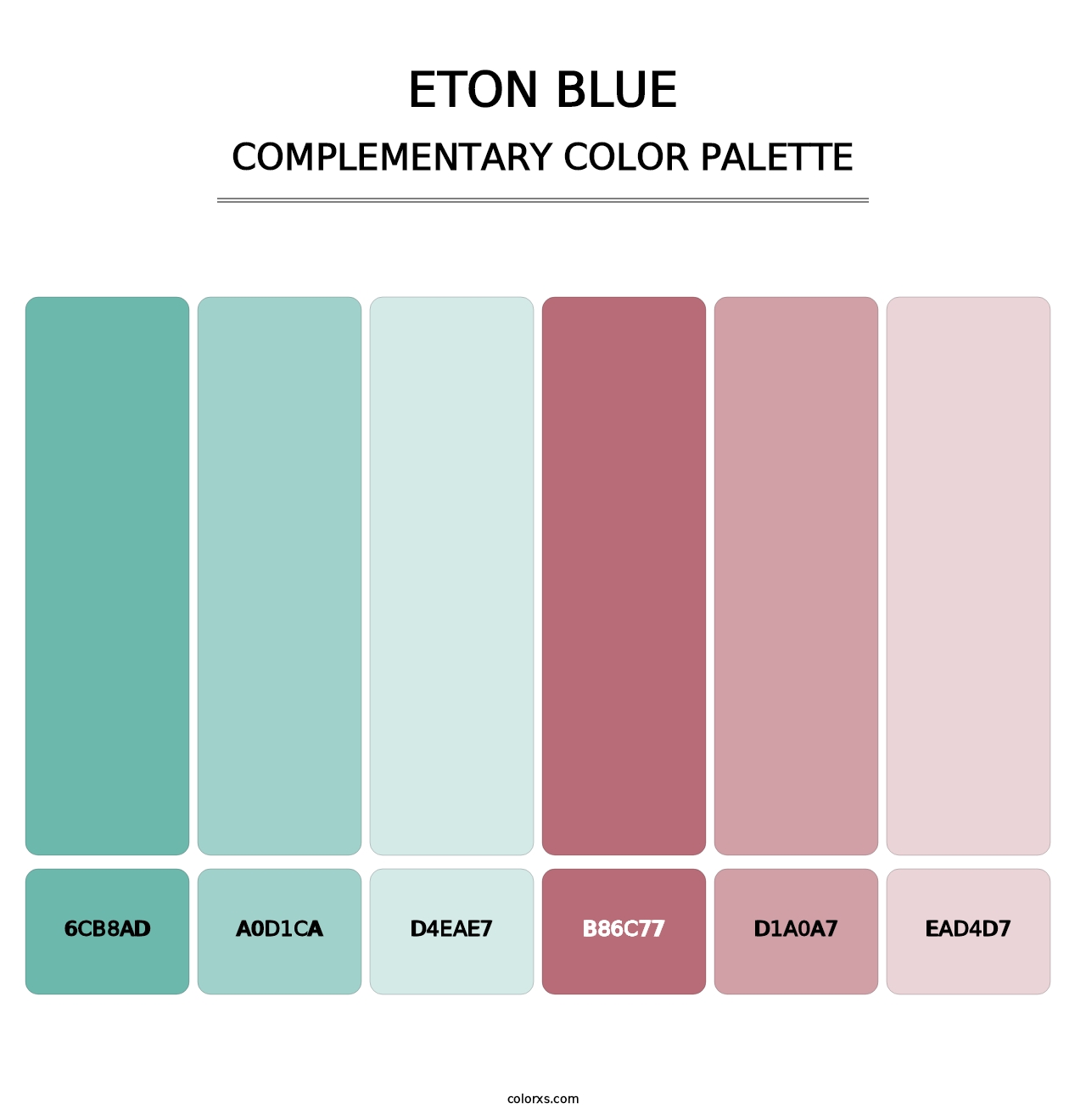 Eton blue - Complementary Color Palette