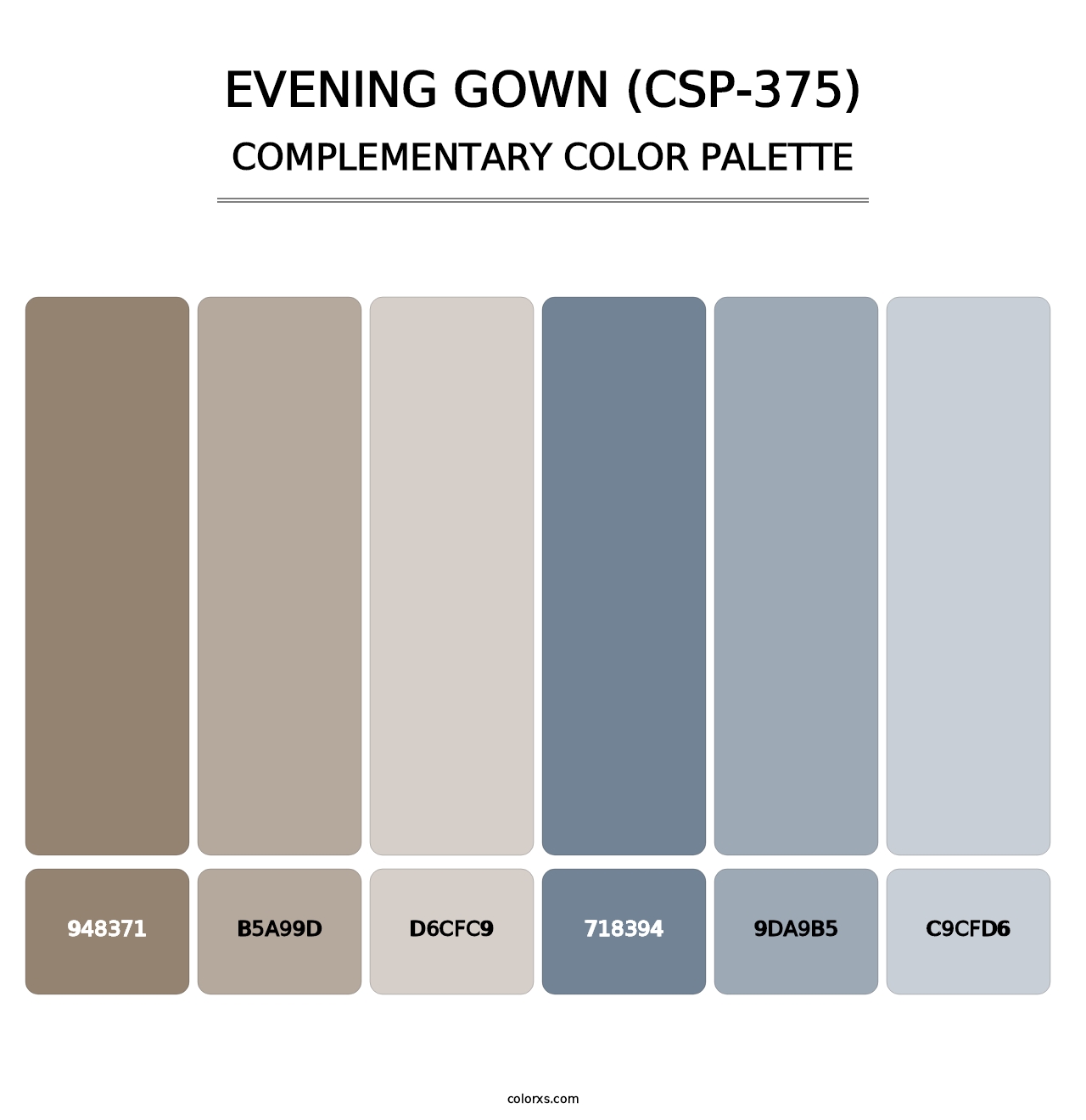 Evening Gown (CSP-375) - Complementary Color Palette