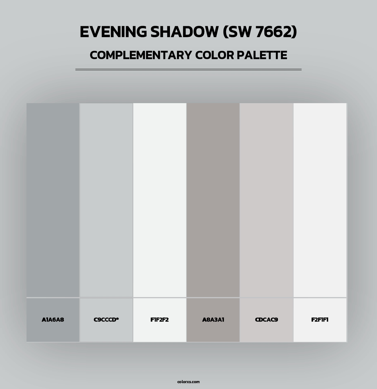 Evening Shadow (SW 7662) - Complementary Color Palette