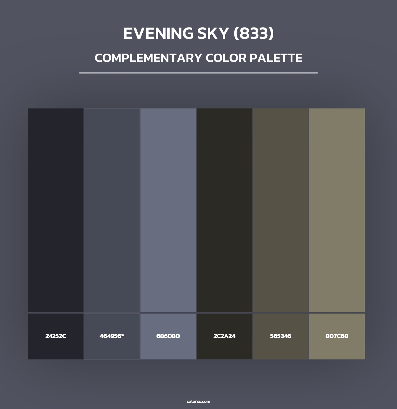 Evening Sky (833) - Complementary Color Palette