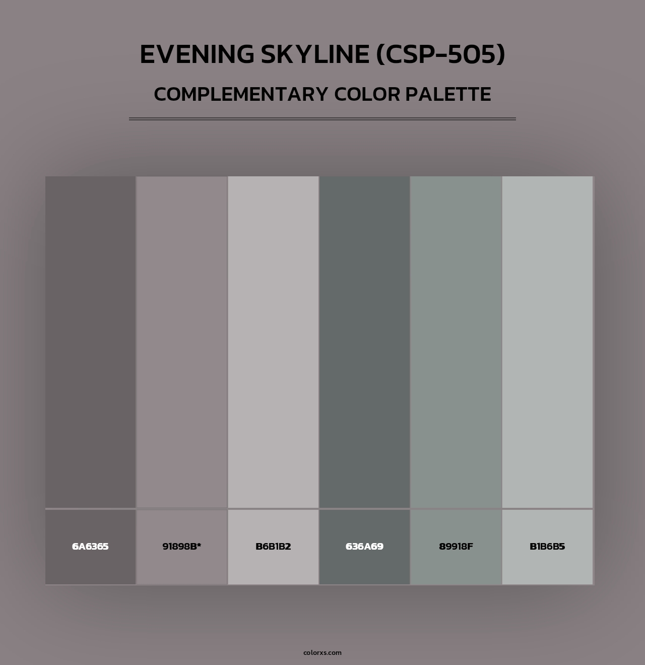 Evening Skyline (CSP-505) - Complementary Color Palette