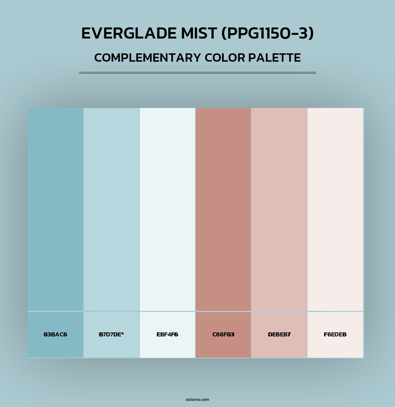 Everglade Mist (PPG1150-3) - Complementary Color Palette