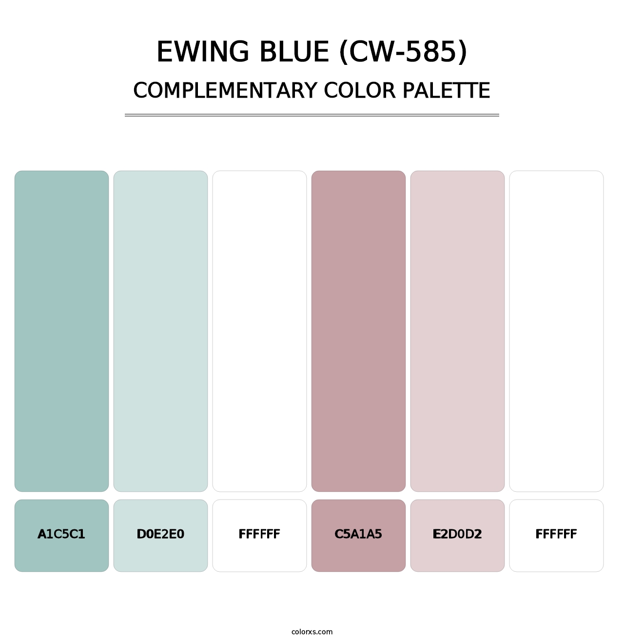 Ewing Blue (CW-585) - Complementary Color Palette