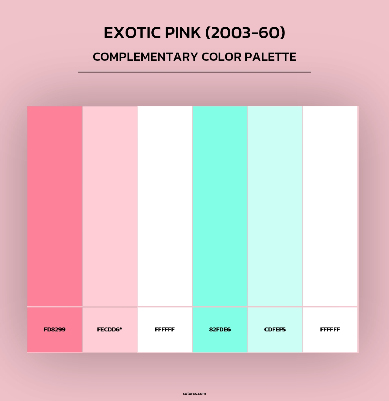 Exotic Pink (2003-60) - Complementary Color Palette