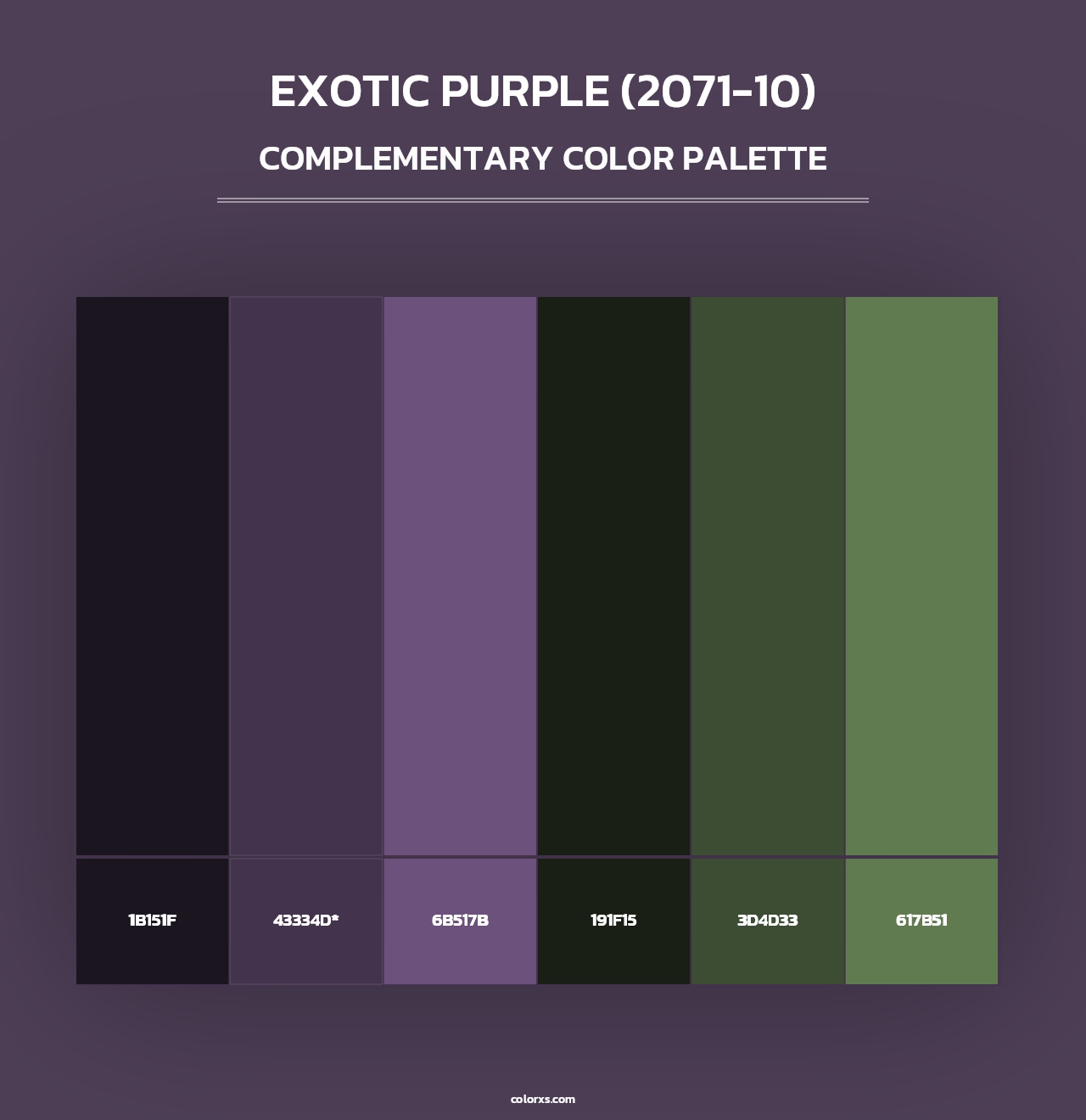 Exotic Purple (2071-10) - Complementary Color Palette
