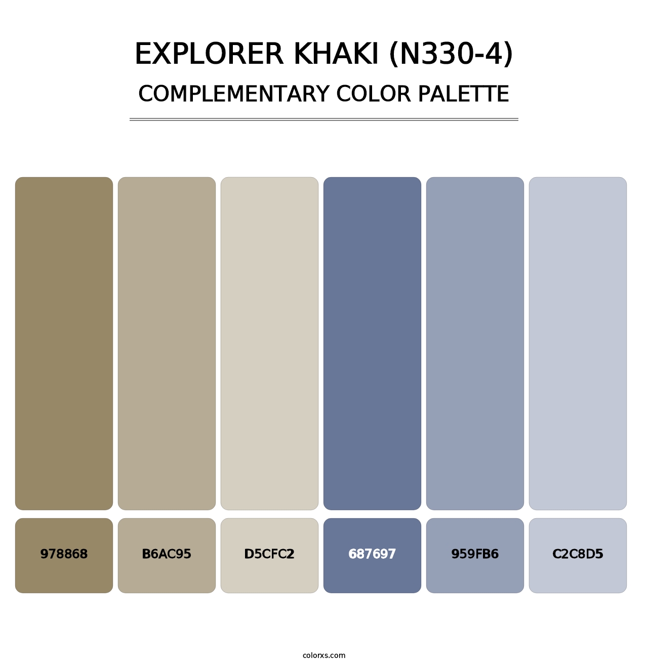 Explorer Khaki (N330-4) - Complementary Color Palette