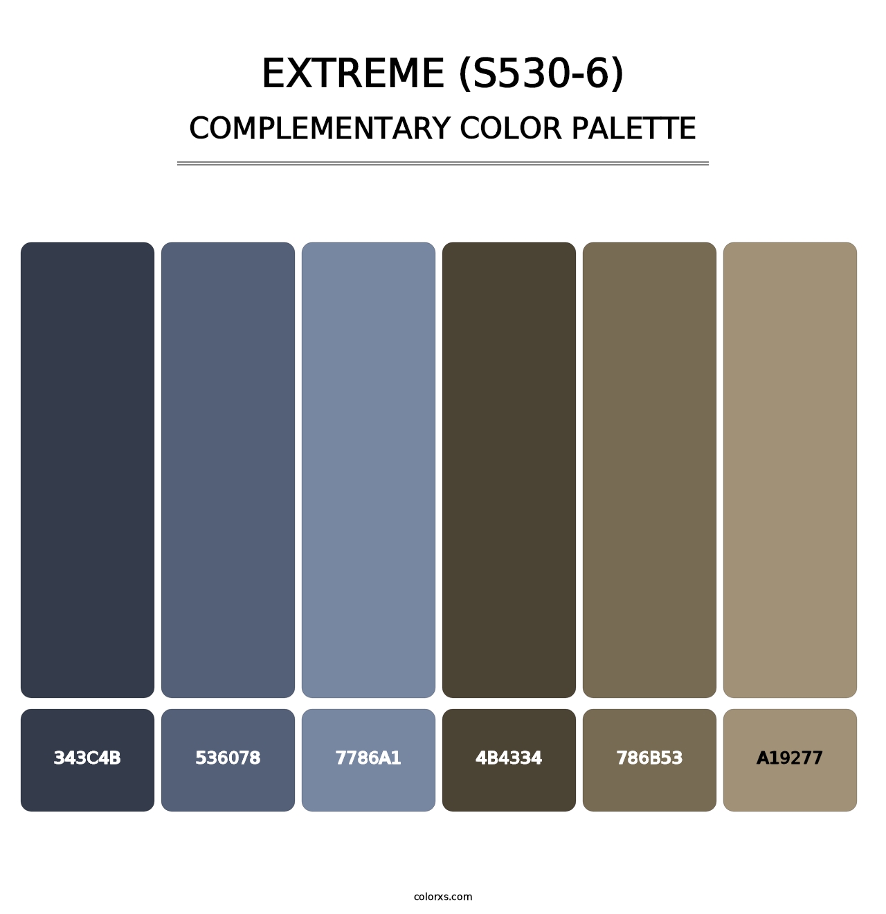 Extreme (S530-6) - Complementary Color Palette