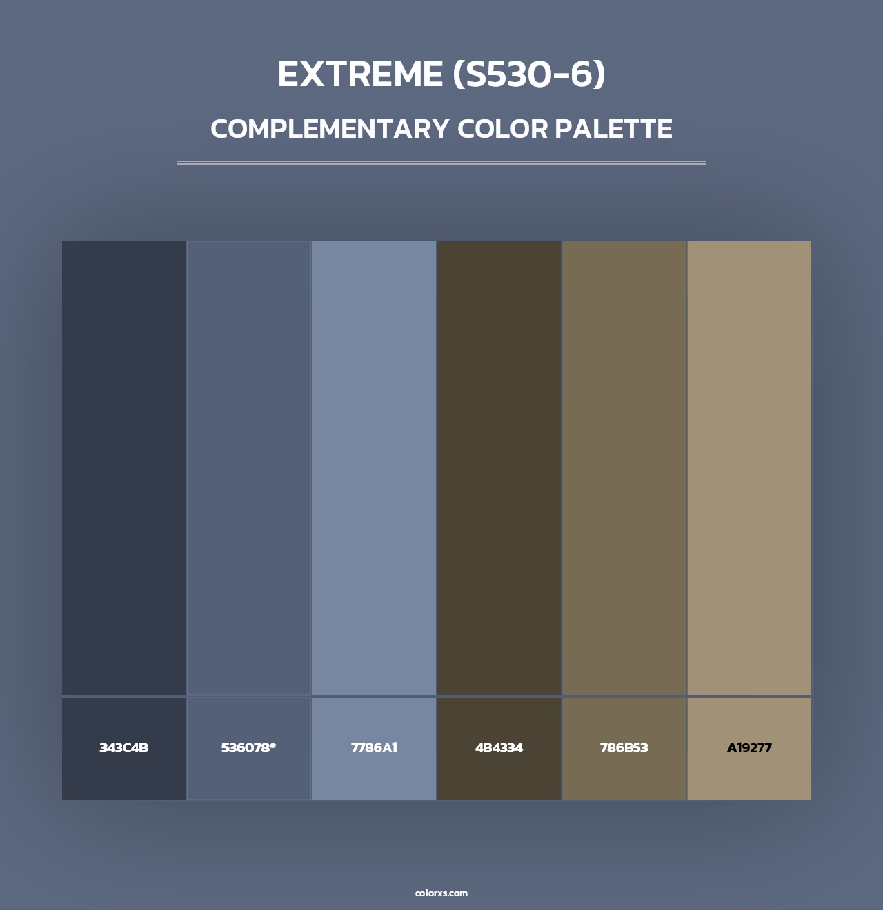 Extreme (S530-6) - Complementary Color Palette