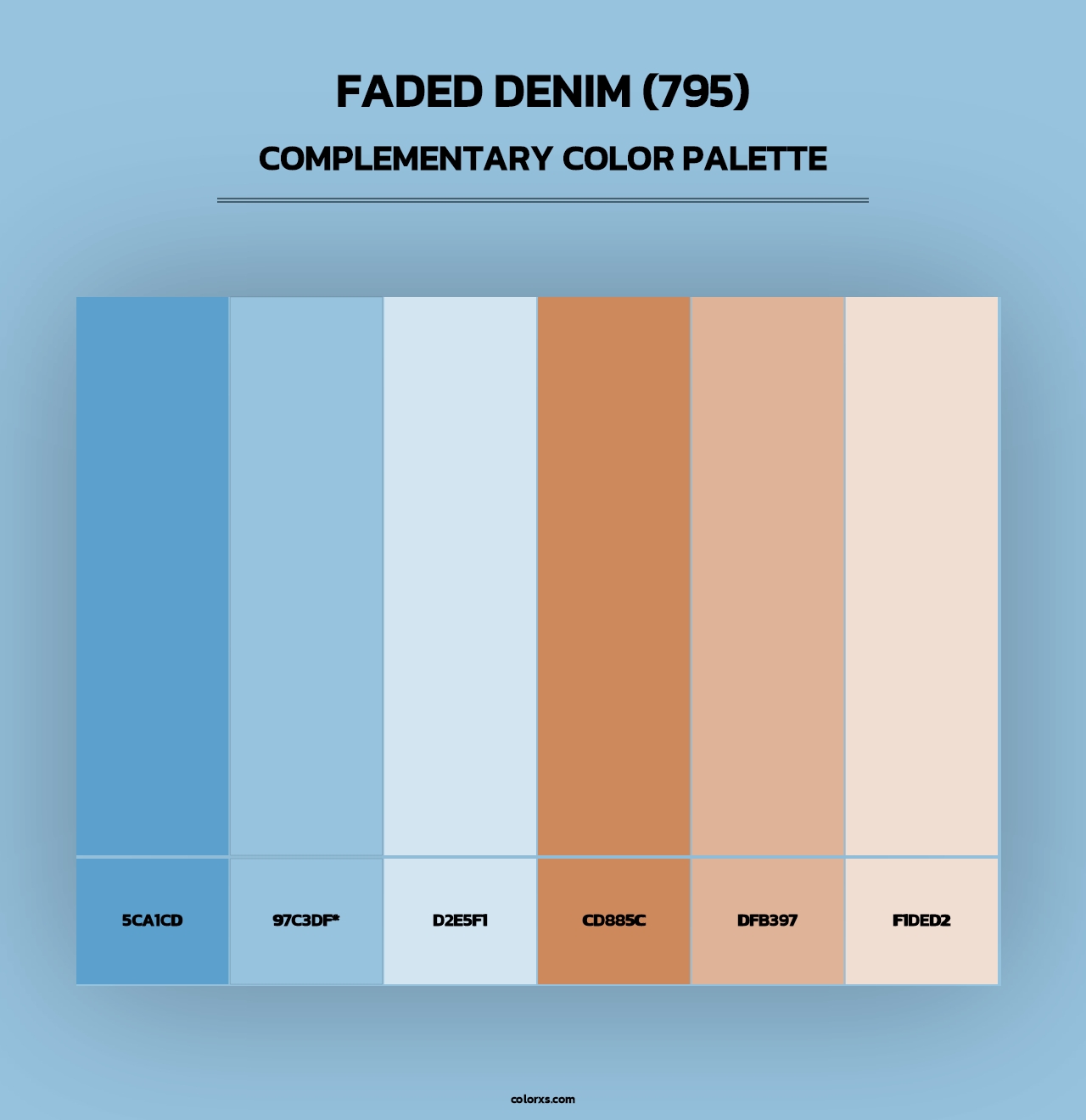 Faded Denim (795) - Complementary Color Palette