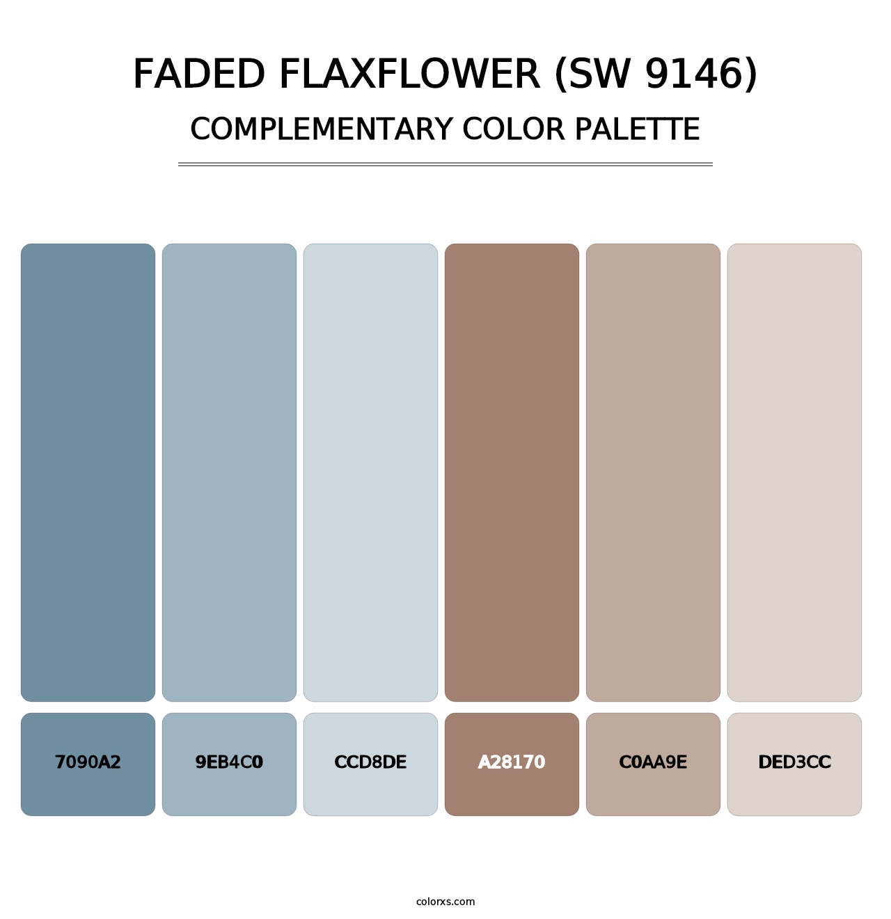 Faded Flaxflower (SW 9146) - Complementary Color Palette