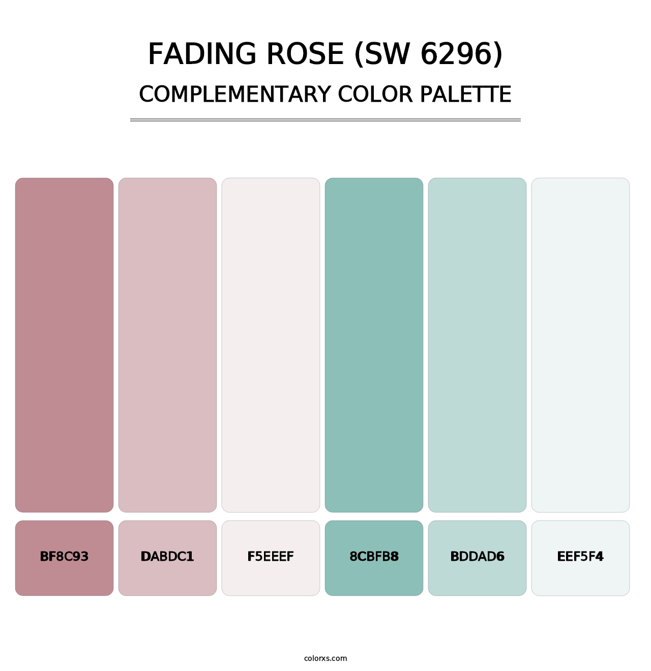 Fading Rose (SW 6296) - Complementary Color Palette