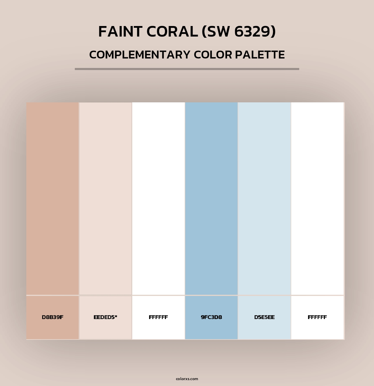 Faint Coral (SW 6329) - Complementary Color Palette