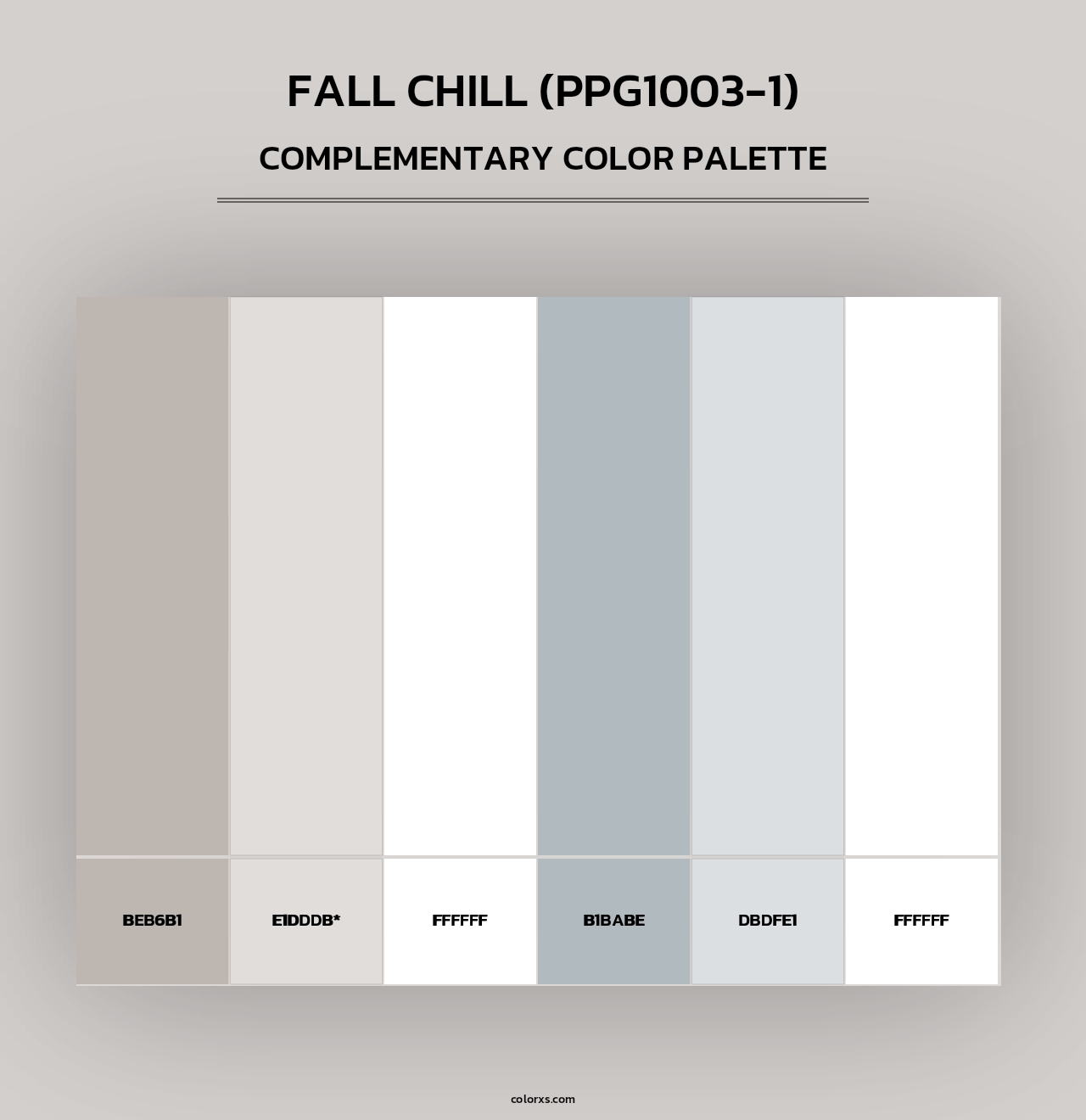 Fall Chill (PPG1003-1) - Complementary Color Palette