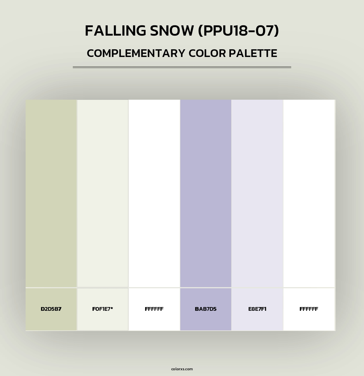 Falling Snow (PPU18-07) - Complementary Color Palette