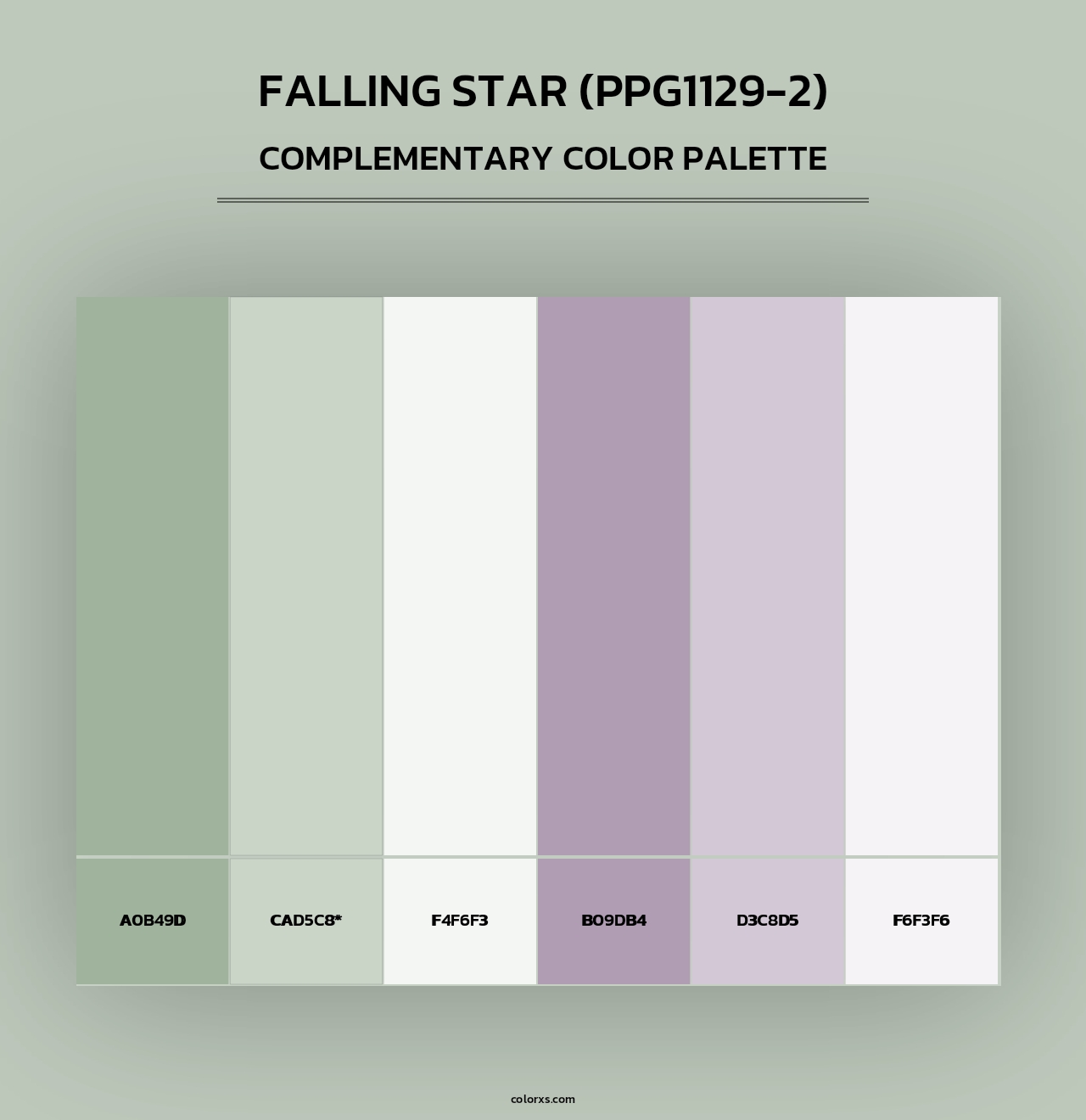 Falling Star (PPG1129-2) - Complementary Color Palette