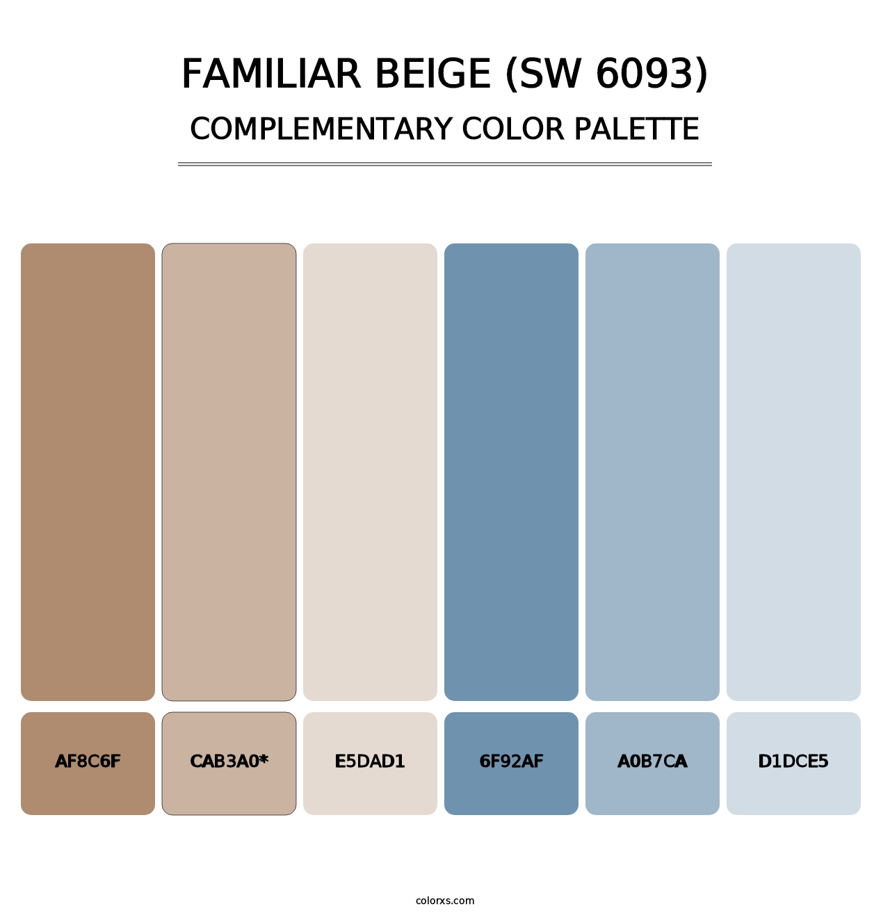 Familiar Beige (SW 6093) - Complementary Color Palette
