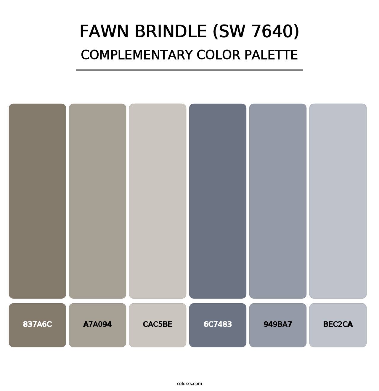 Fawn Brindle (SW 7640) - Complementary Color Palette
