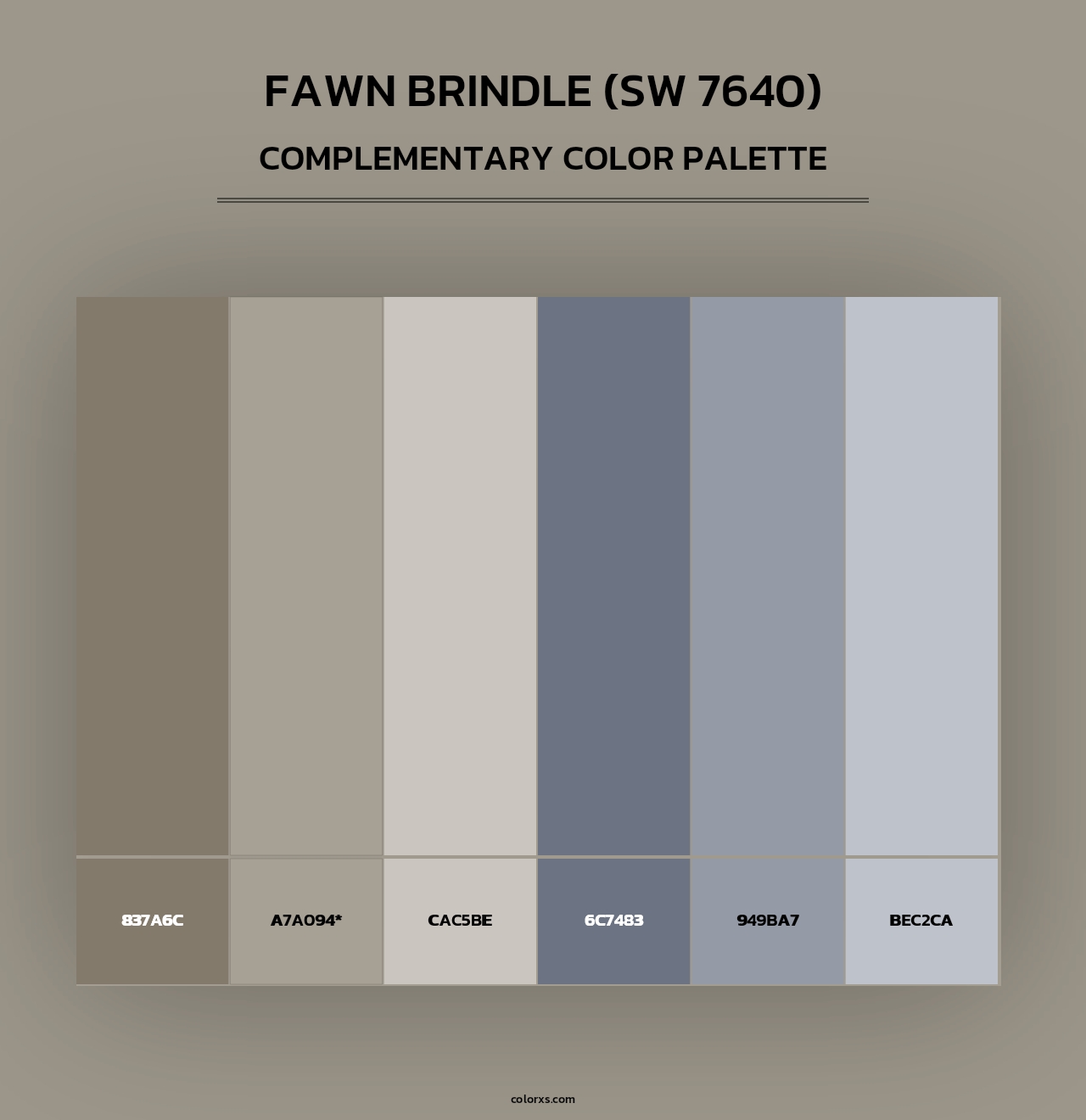 Fawn Brindle (SW 7640) - Complementary Color Palette