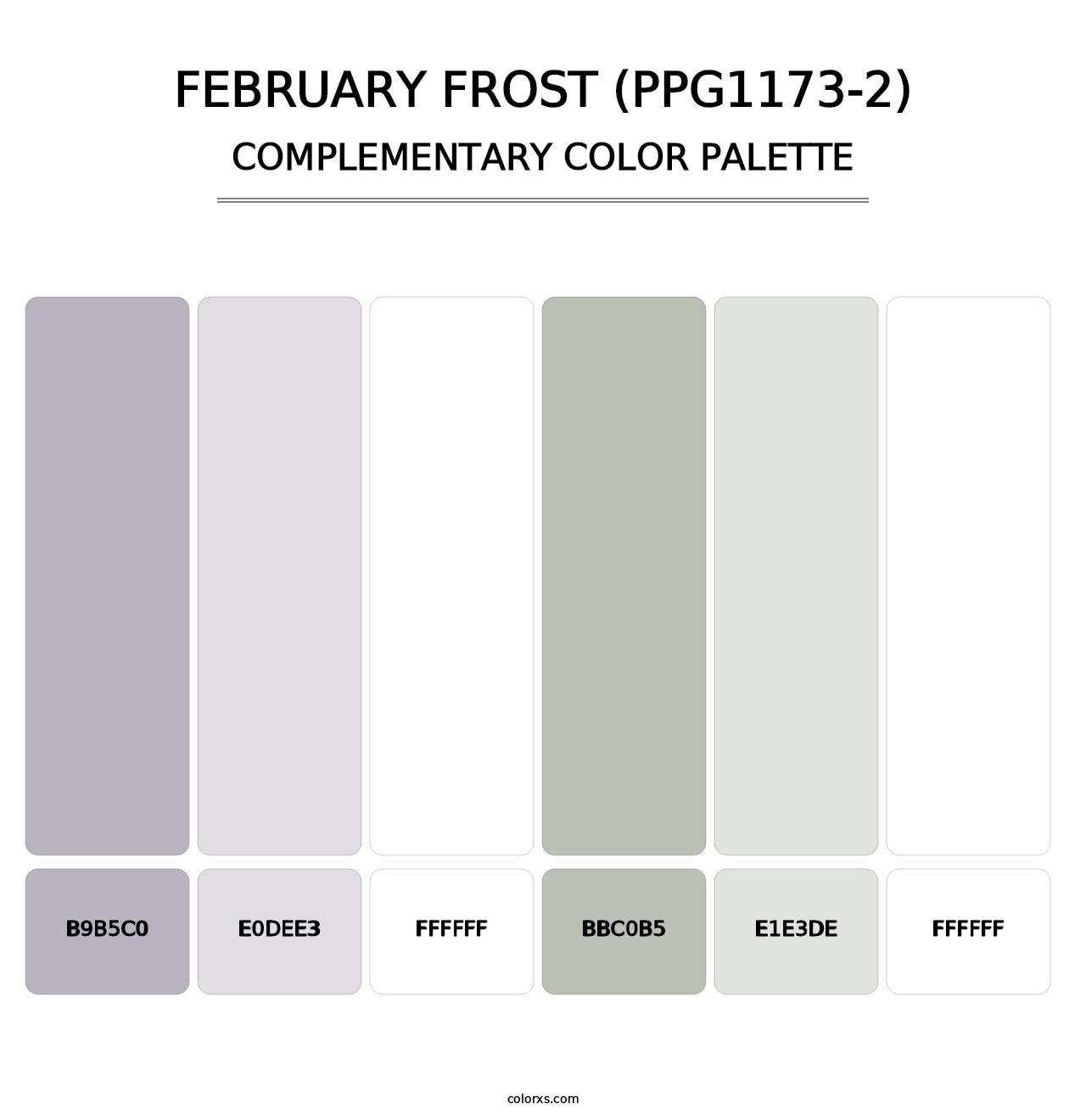 February Frost (PPG1173-2) - Complementary Color Palette