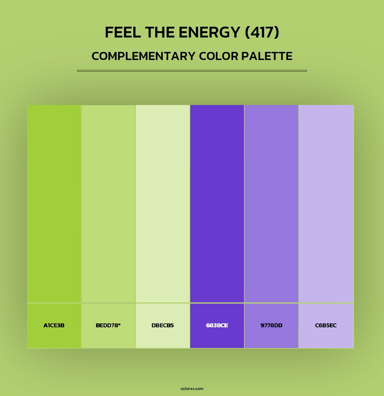 Feel the Energy (417) - Complementary Color Palette