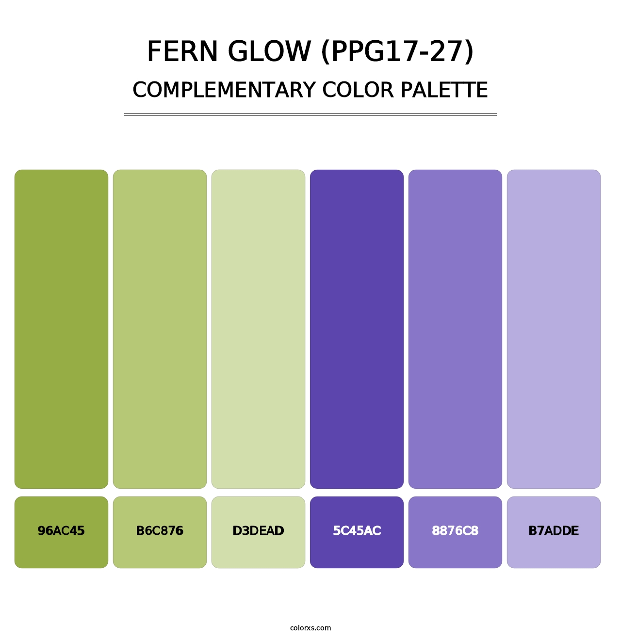 Fern Glow (PPG17-27) - Complementary Color Palette